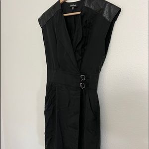 Bebe formal style sleeveless belted black dress